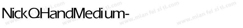 NickQHand Medium字体转换